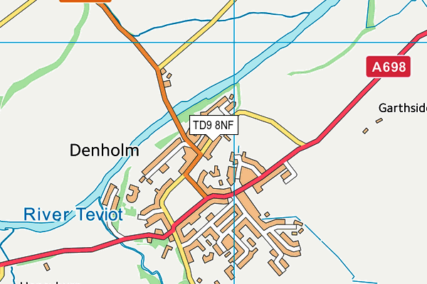 TD9 8NF map - OS VectorMap District (Ordnance Survey)