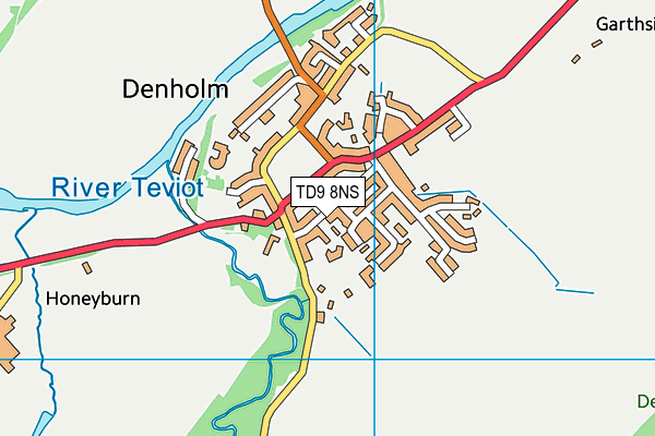 TD9 8NS map - OS VectorMap District (Ordnance Survey)