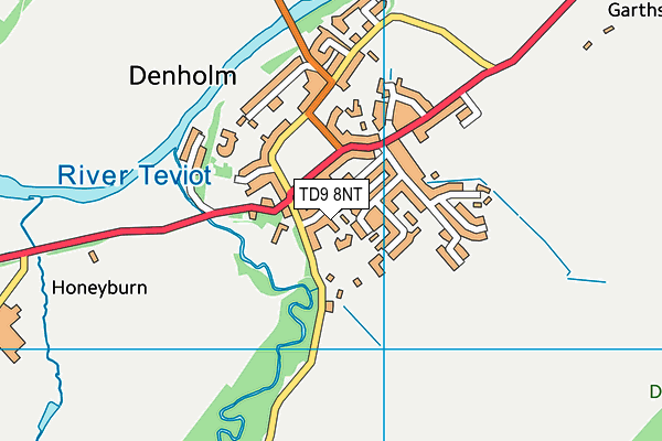 TD9 8NT map - OS VectorMap District (Ordnance Survey)