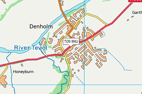 TD9 8NU map - OS VectorMap District (Ordnance Survey)