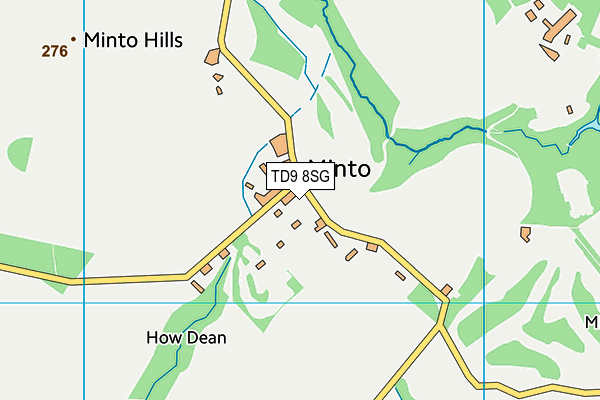 TD9 8SG map - OS VectorMap District (Ordnance Survey)