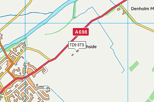 TD9 8TS map - OS VectorMap District (Ordnance Survey)