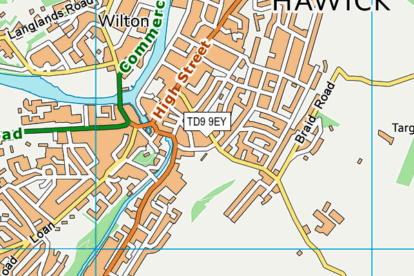 TD9 9EY map - OS VectorMap District (Ordnance Survey)