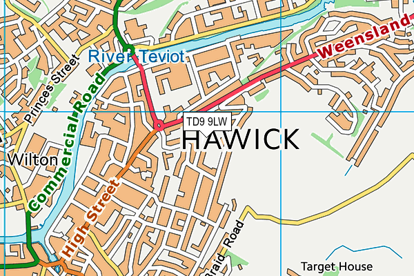 Map of HILLSIDE BUILDERS HAWICK LIMITED at district scale