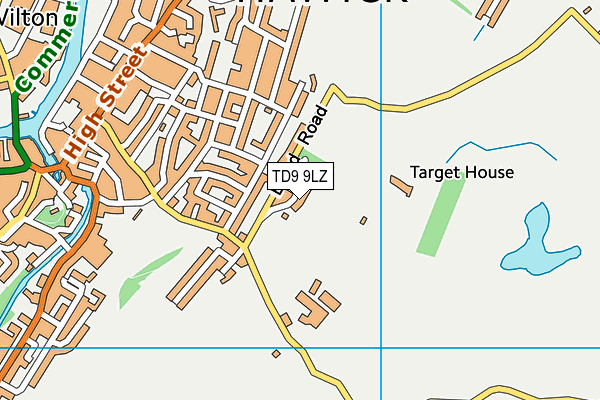 TD9 9LZ map - OS VectorMap District (Ordnance Survey)