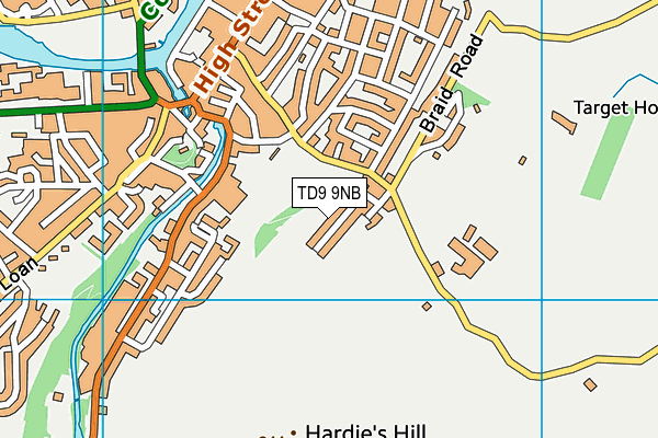 TD9 9NB map - OS VectorMap District (Ordnance Survey)