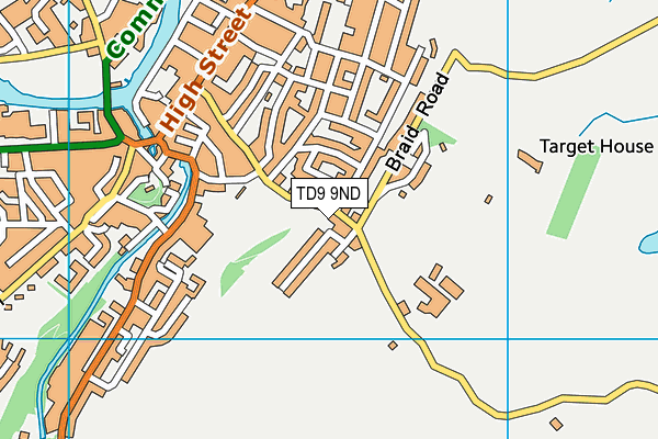 TD9 9ND map - OS VectorMap District (Ordnance Survey)