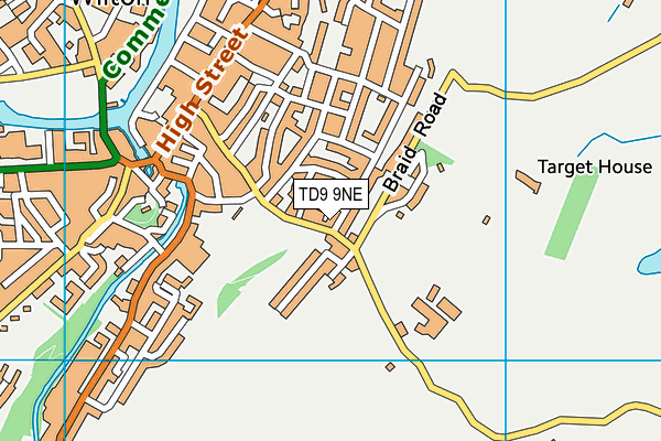 TD9 9NE map - OS VectorMap District (Ordnance Survey)