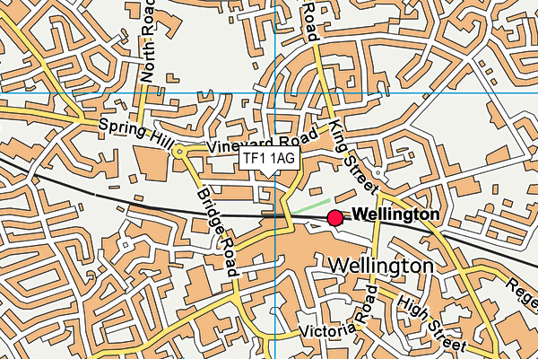 TF1 1AG map - OS VectorMap District (Ordnance Survey)