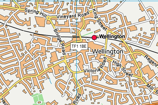 TF1 1BE map - OS VectorMap District (Ordnance Survey)
