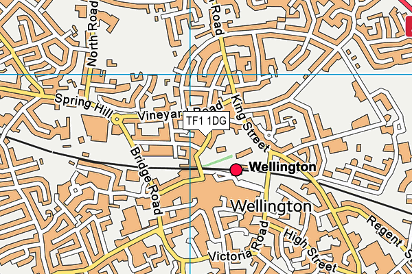 TF1 1DG map - OS VectorMap District (Ordnance Survey)