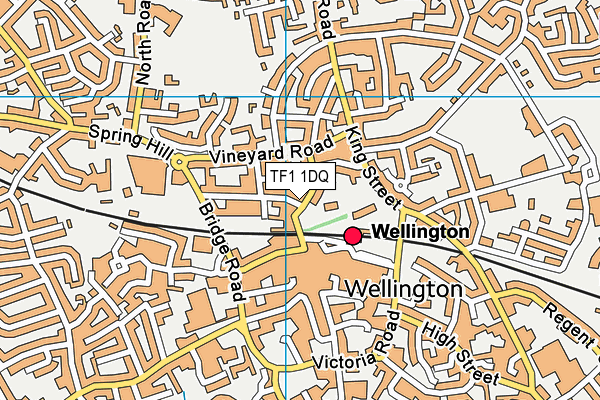 TF1 1DQ map - OS VectorMap District (Ordnance Survey)