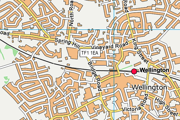 TF1 1EA map - OS VectorMap District (Ordnance Survey)