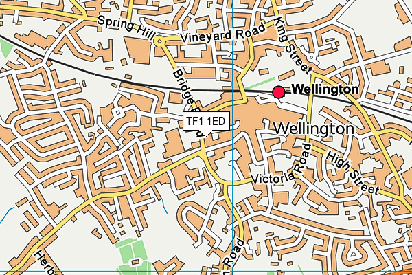 TF1 1ED map - OS VectorMap District (Ordnance Survey)