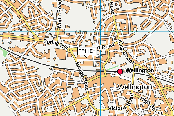 TF1 1EH map - OS VectorMap District (Ordnance Survey)