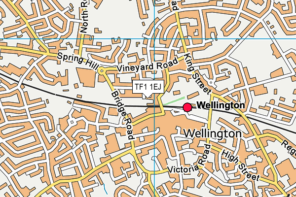 TF1 1EJ map - OS VectorMap District (Ordnance Survey)