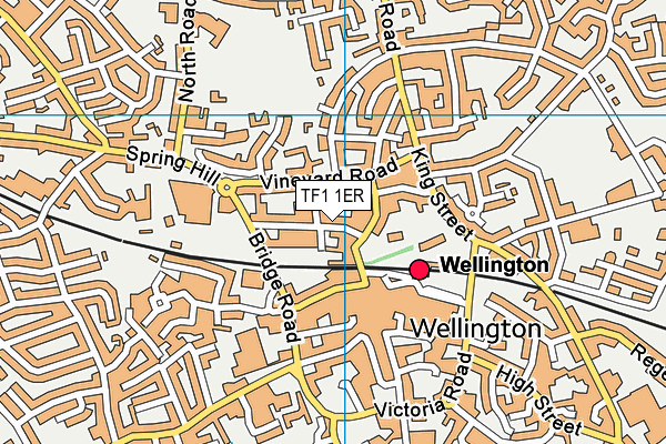 TF1 1ER map - OS VectorMap District (Ordnance Survey)