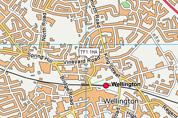 TF1 1HA map - OS VectorMap District (Ordnance Survey)