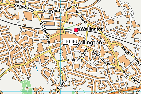 TF1 1HJ map - OS VectorMap District (Ordnance Survey)