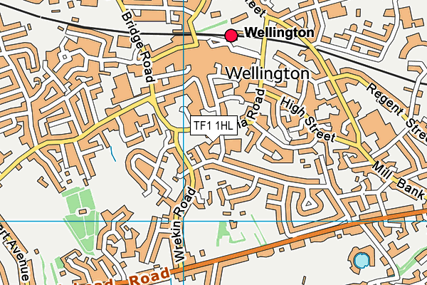 TF1 1HL map - OS VectorMap District (Ordnance Survey)