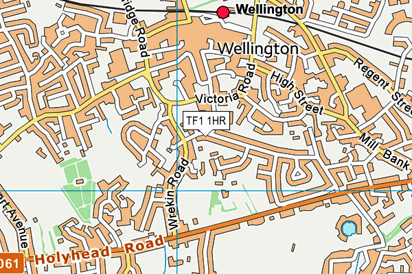 TF1 1HR map - OS VectorMap District (Ordnance Survey)