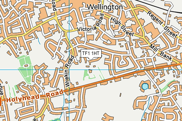 TF1 1HT map - OS VectorMap District (Ordnance Survey)