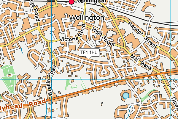 TF1 1HU map - OS VectorMap District (Ordnance Survey)