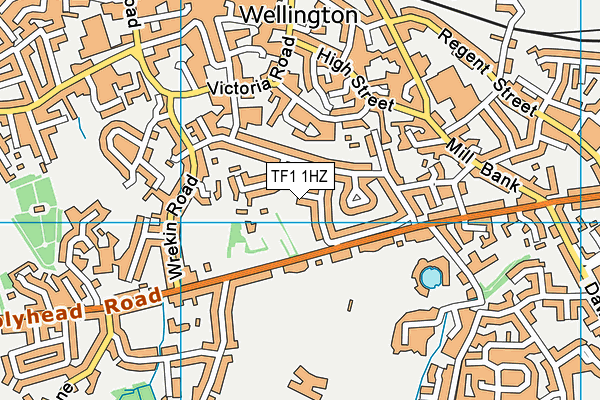 TF1 1HZ map - OS VectorMap District (Ordnance Survey)