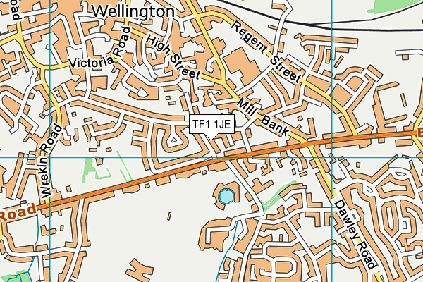 TF1 1JE map - OS VectorMap District (Ordnance Survey)