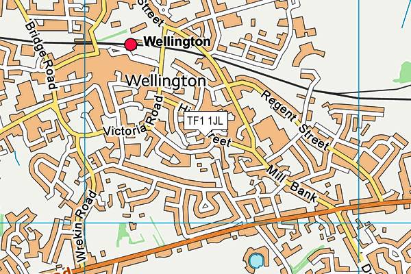 TF1 1JL map - OS VectorMap District (Ordnance Survey)