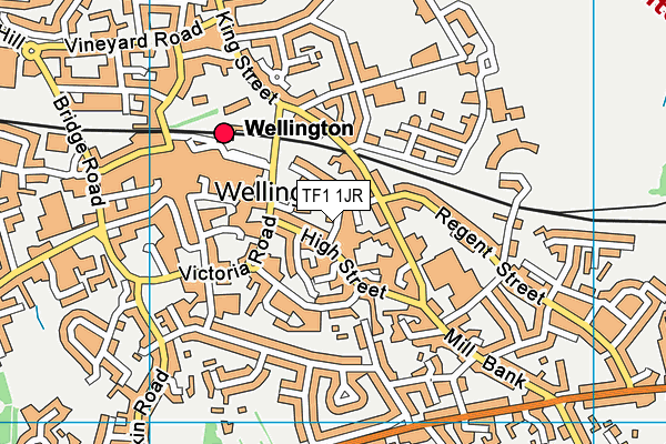 TF1 1JR map - OS VectorMap District (Ordnance Survey)