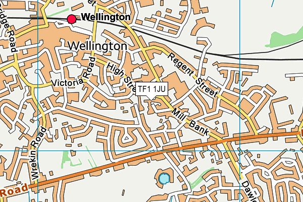 TF1 1JU map - OS VectorMap District (Ordnance Survey)