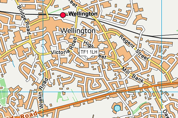TF1 1LH map - OS VectorMap District (Ordnance Survey)