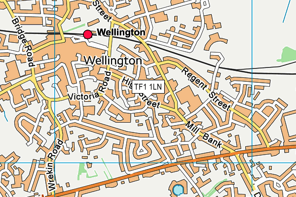 TF1 1LN map - OS VectorMap District (Ordnance Survey)