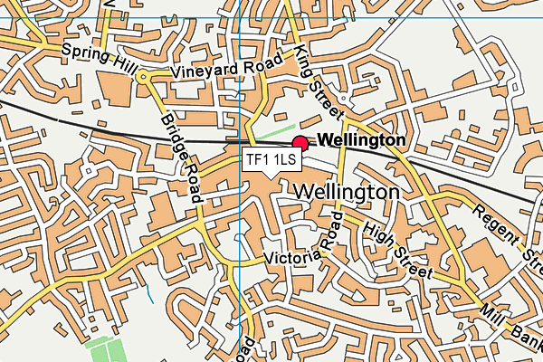 TF1 1LS map - OS VectorMap District (Ordnance Survey)