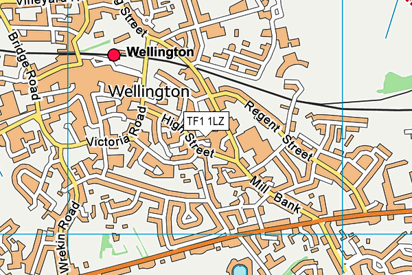 TF1 1LZ map - OS VectorMap District (Ordnance Survey)