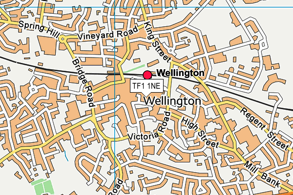 TF1 1NE map - OS VectorMap District (Ordnance Survey)