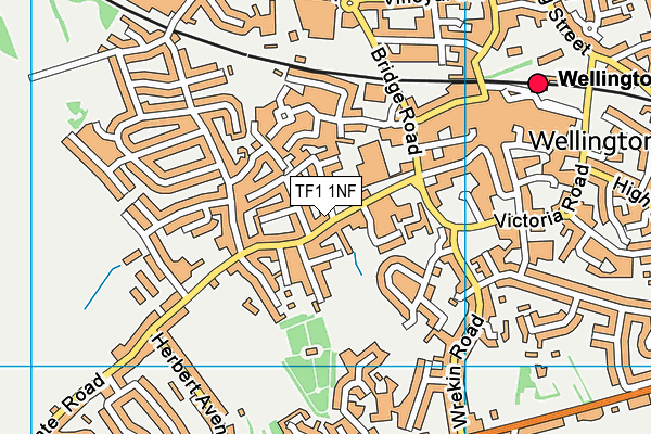 TF1 1NF map - OS VectorMap District (Ordnance Survey)