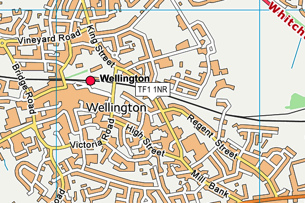 TF1 1NR map - OS VectorMap District (Ordnance Survey)