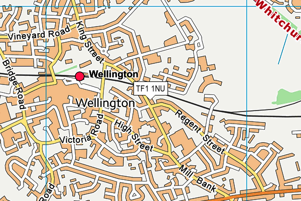 TF1 1NU map - OS VectorMap District (Ordnance Survey)