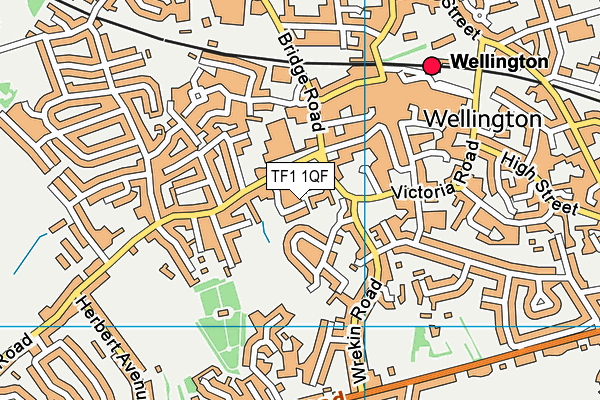 TF1 1QF map - OS VectorMap District (Ordnance Survey)