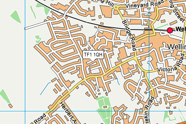 TF1 1QH map - OS VectorMap District (Ordnance Survey)