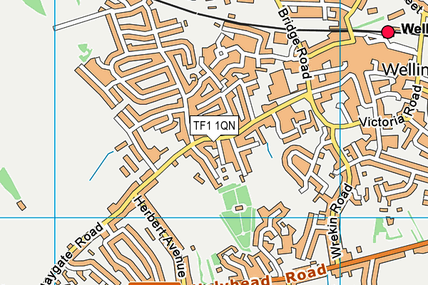 TF1 1QN map - OS VectorMap District (Ordnance Survey)