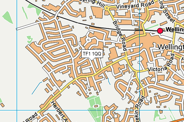 TF1 1QQ map - OS VectorMap District (Ordnance Survey)