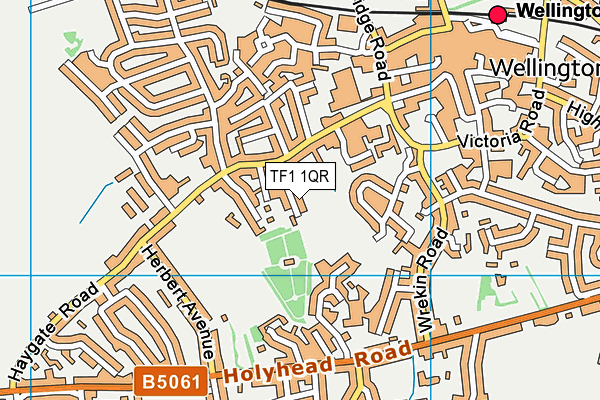 TF1 1QR map - OS VectorMap District (Ordnance Survey)