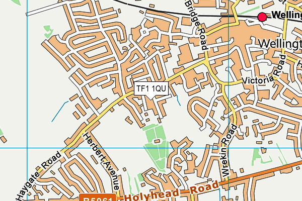 TF1 1QU map - OS VectorMap District (Ordnance Survey)