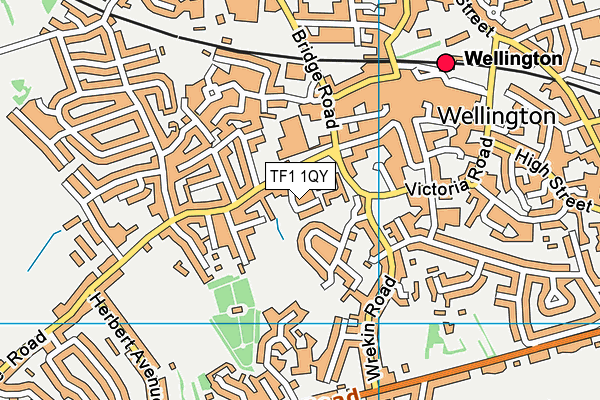 TF1 1QY map - OS VectorMap District (Ordnance Survey)