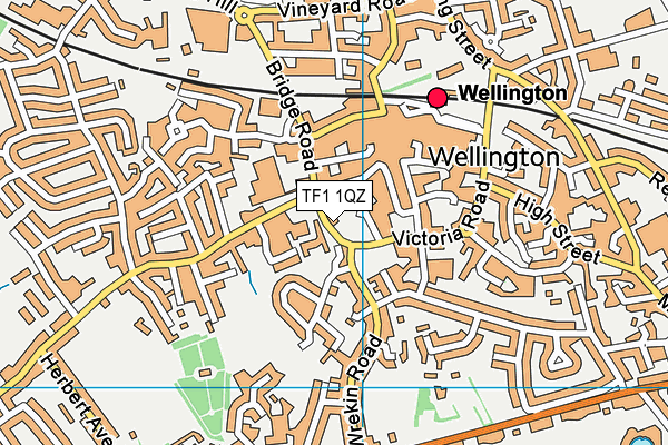 TF1 1QZ map - OS VectorMap District (Ordnance Survey)
