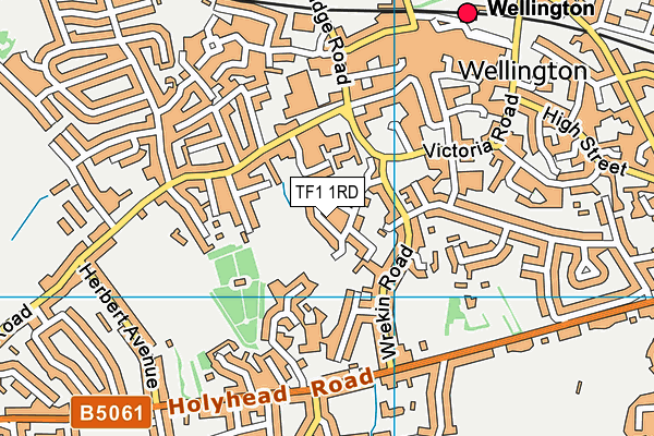 TF1 1RD map - OS VectorMap District (Ordnance Survey)