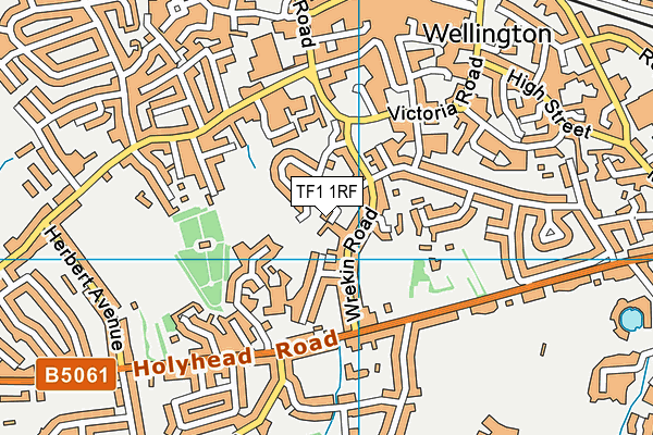 TF1 1RF map - OS VectorMap District (Ordnance Survey)